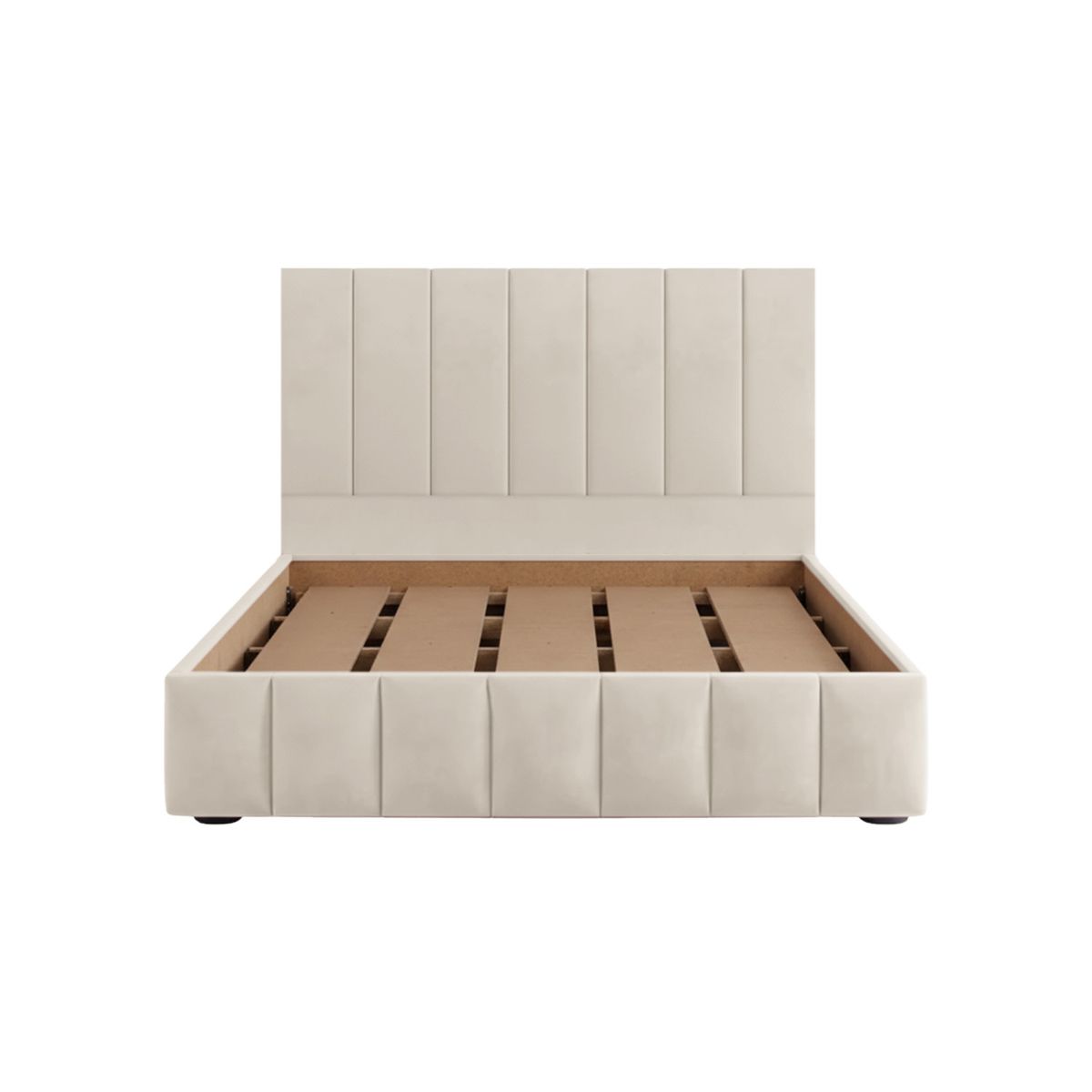 MUEBLES MACRUMO - Cama tapizada Urnia - King Beige claro