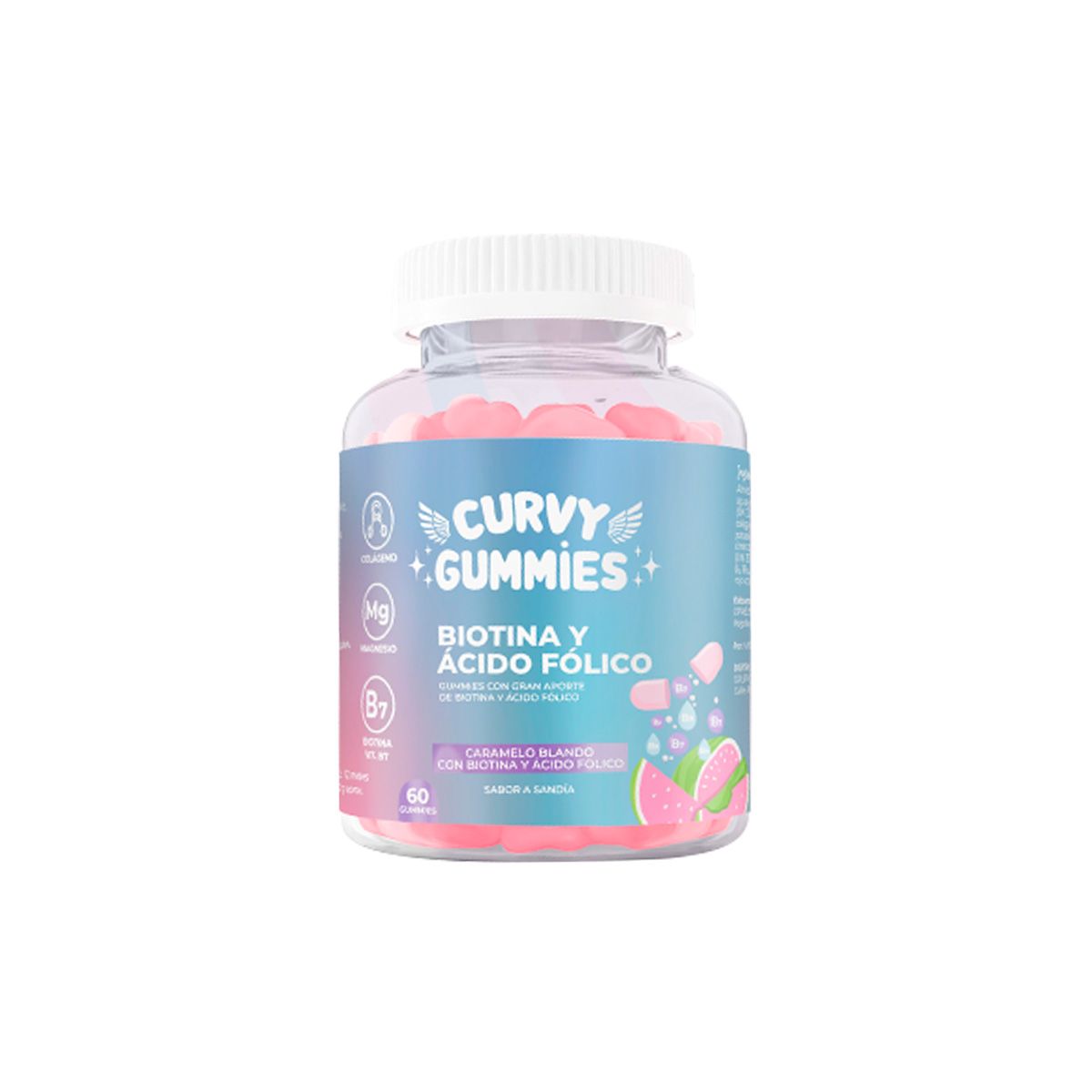 GENERICO - Biotina y Ácid Fólico 60 gmts Curvy Gummies