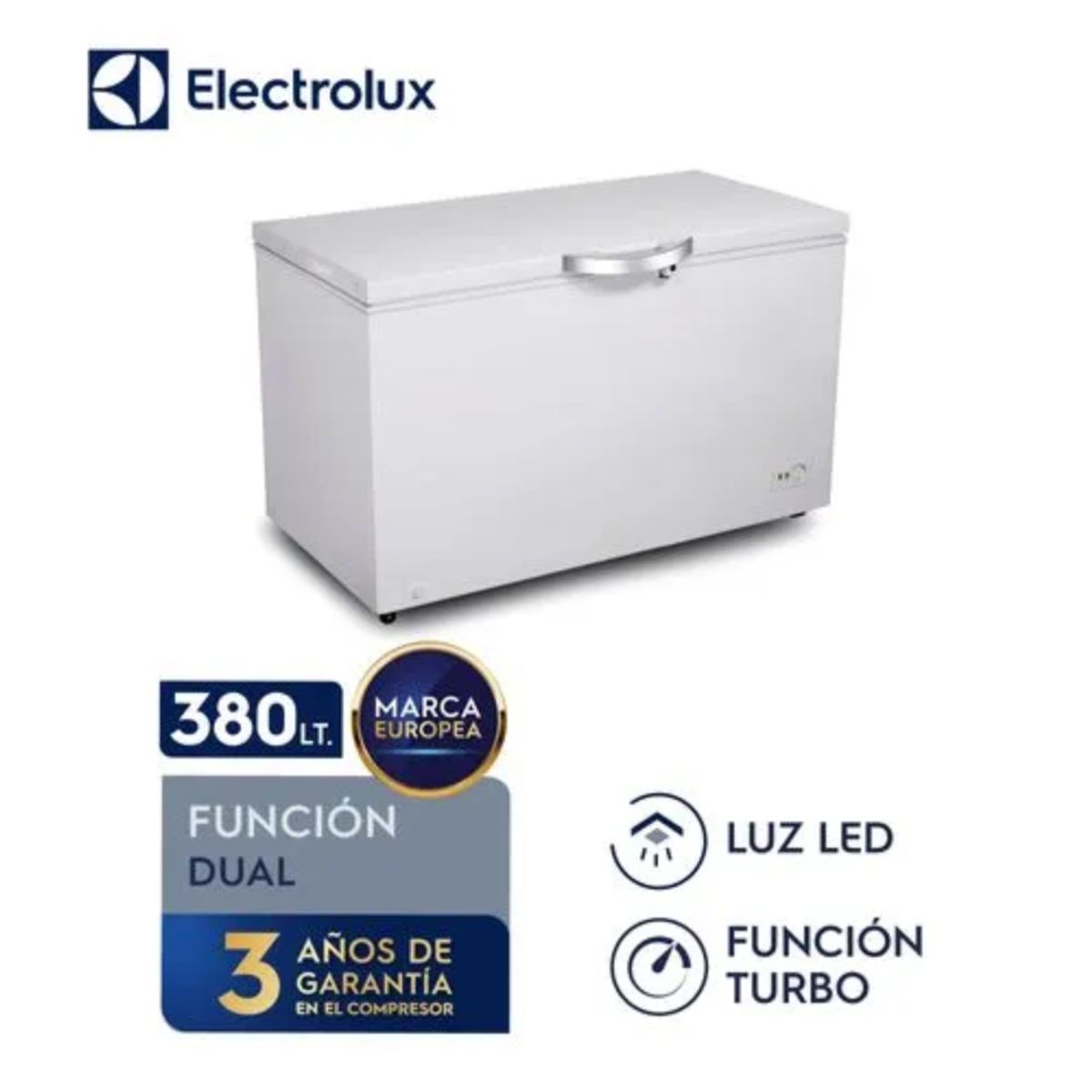 ELECTROLUX - CONGELADOR HORIZONTAL ELECTROLUX CYCLE DEFROST 380L BLANCO  EFCC38C2HQW