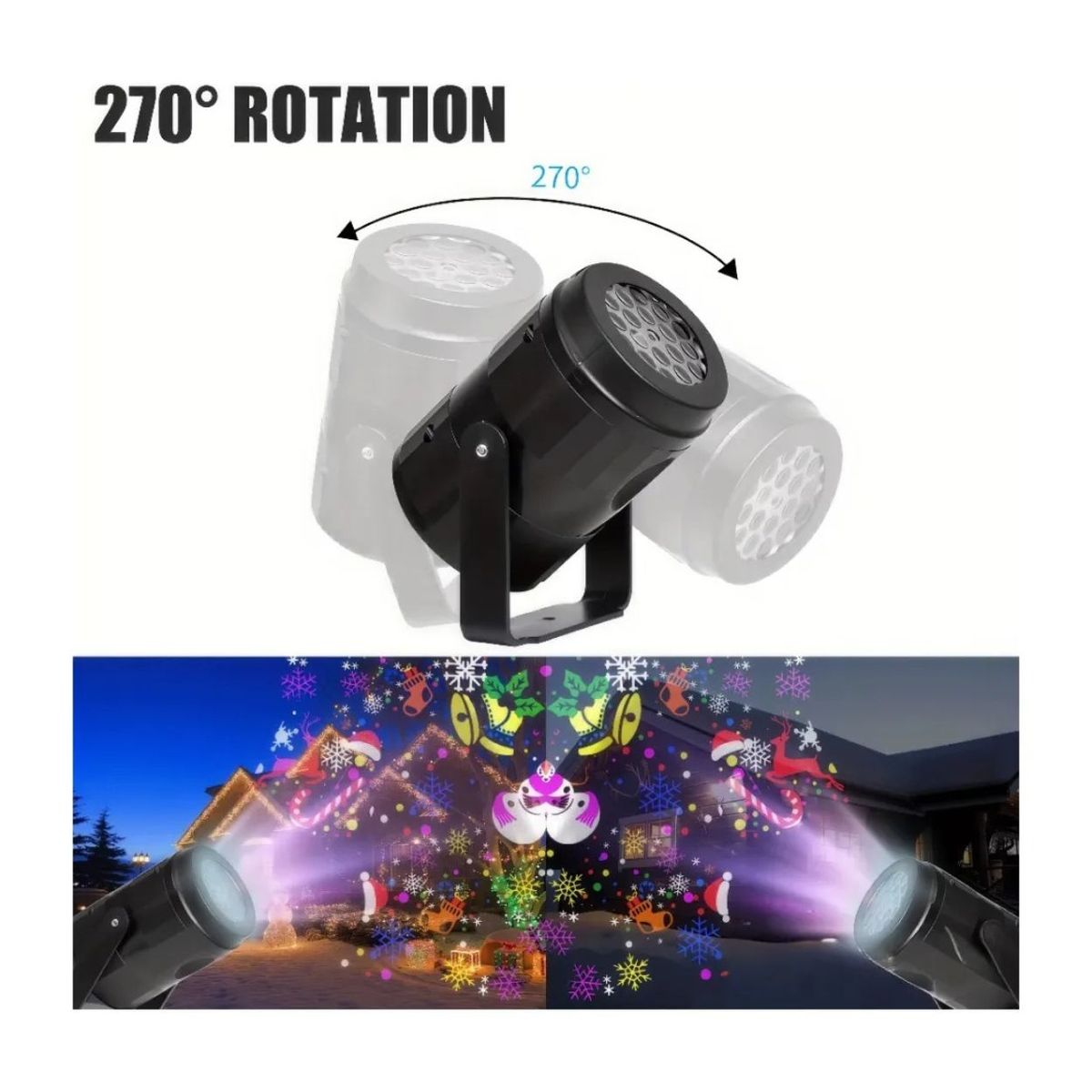 GENERICO - Proyector Navideño Multicolor LED para Exterior e Interior