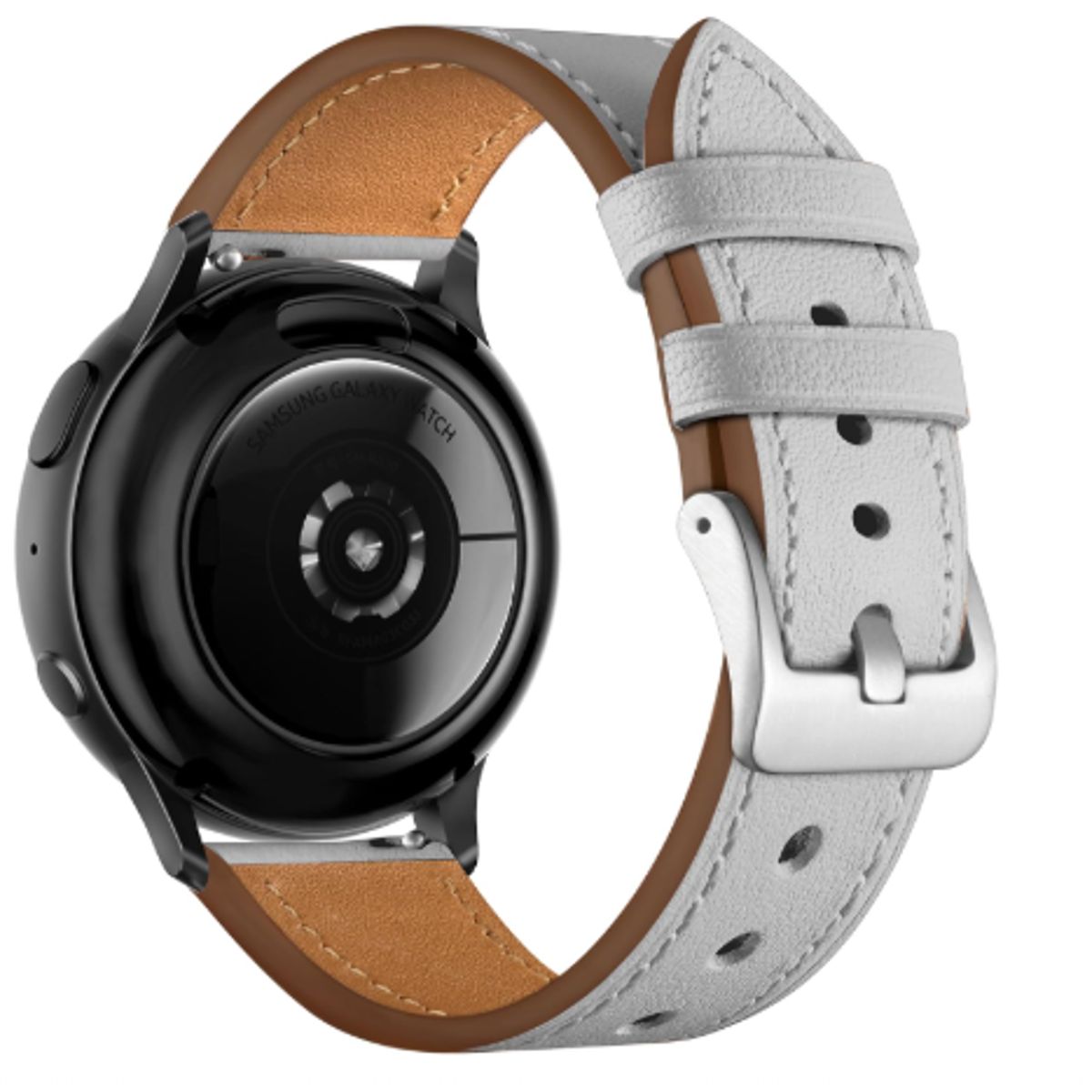 GENERICO - Correa Cuero para Samsung watch 4 / 44mm GRIS
