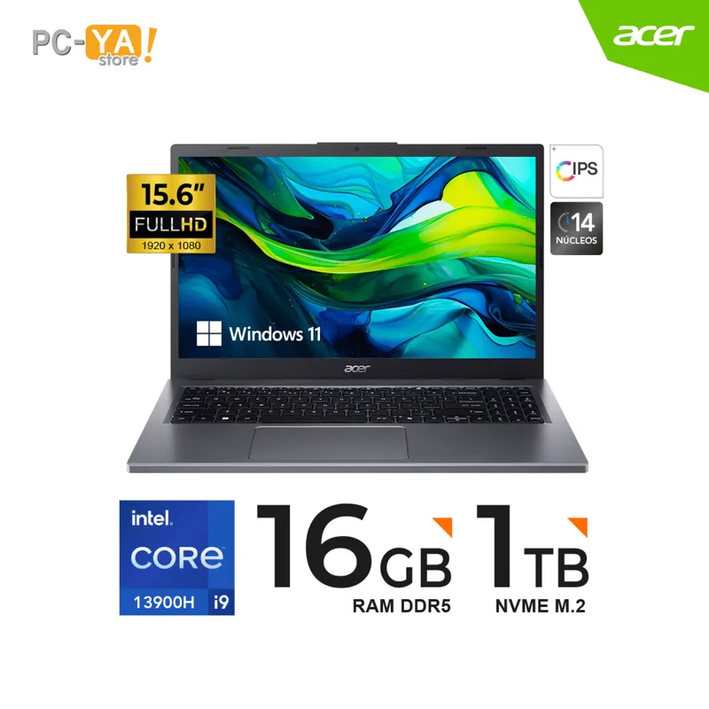 ACER - LAPTOP ACER ASPIRE 15 Intel I9-13900H/16GB/1TB SSD/15.6"FHD/WINDOWS 11