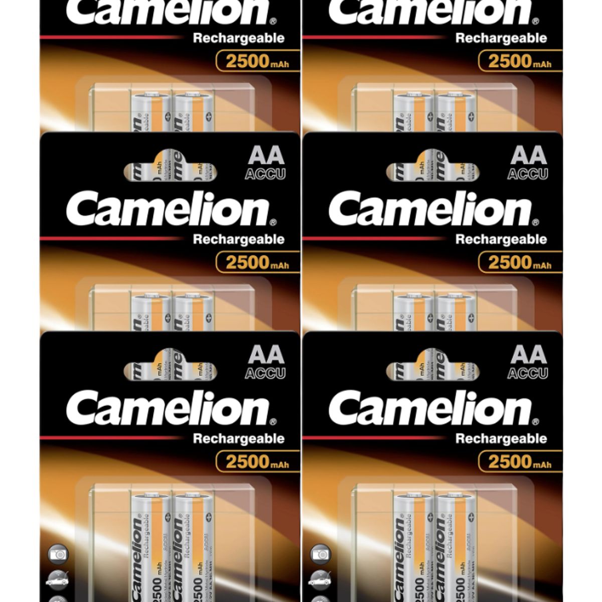 CAMELION - PACK DE 12 PILAS CAMELION AA DE 2500 MAH