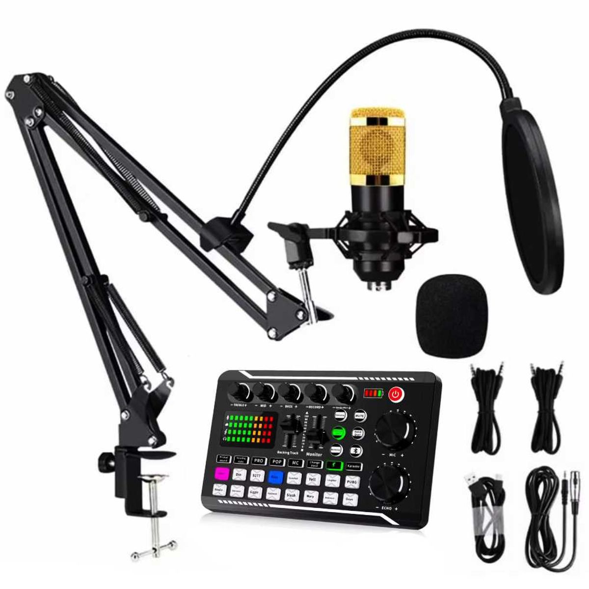 GENERICO - Micrófono Para Pc Celular Instrumentos Mixer F998 Bluetooth Recargable
