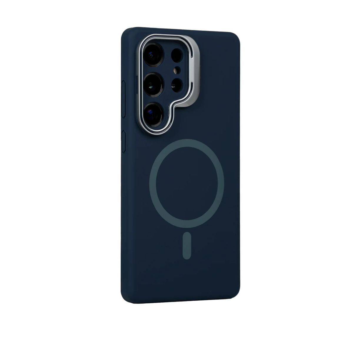SPACE - Silicone Case con MagSafe y Parante Para Samsung S25 Ultra azul