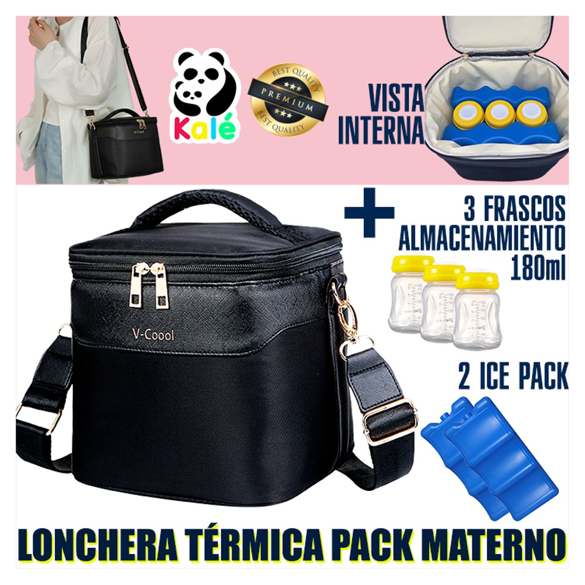 KALE - Pack Cooler Bolso Lonchera Térmica Materna