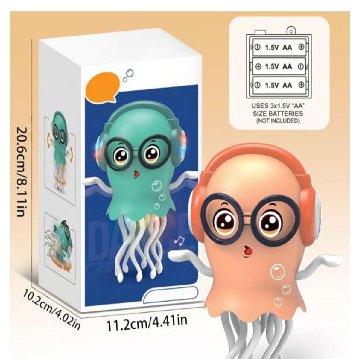 GENERICO - Juguetes Electrico Pulpo Interactivo - Orange