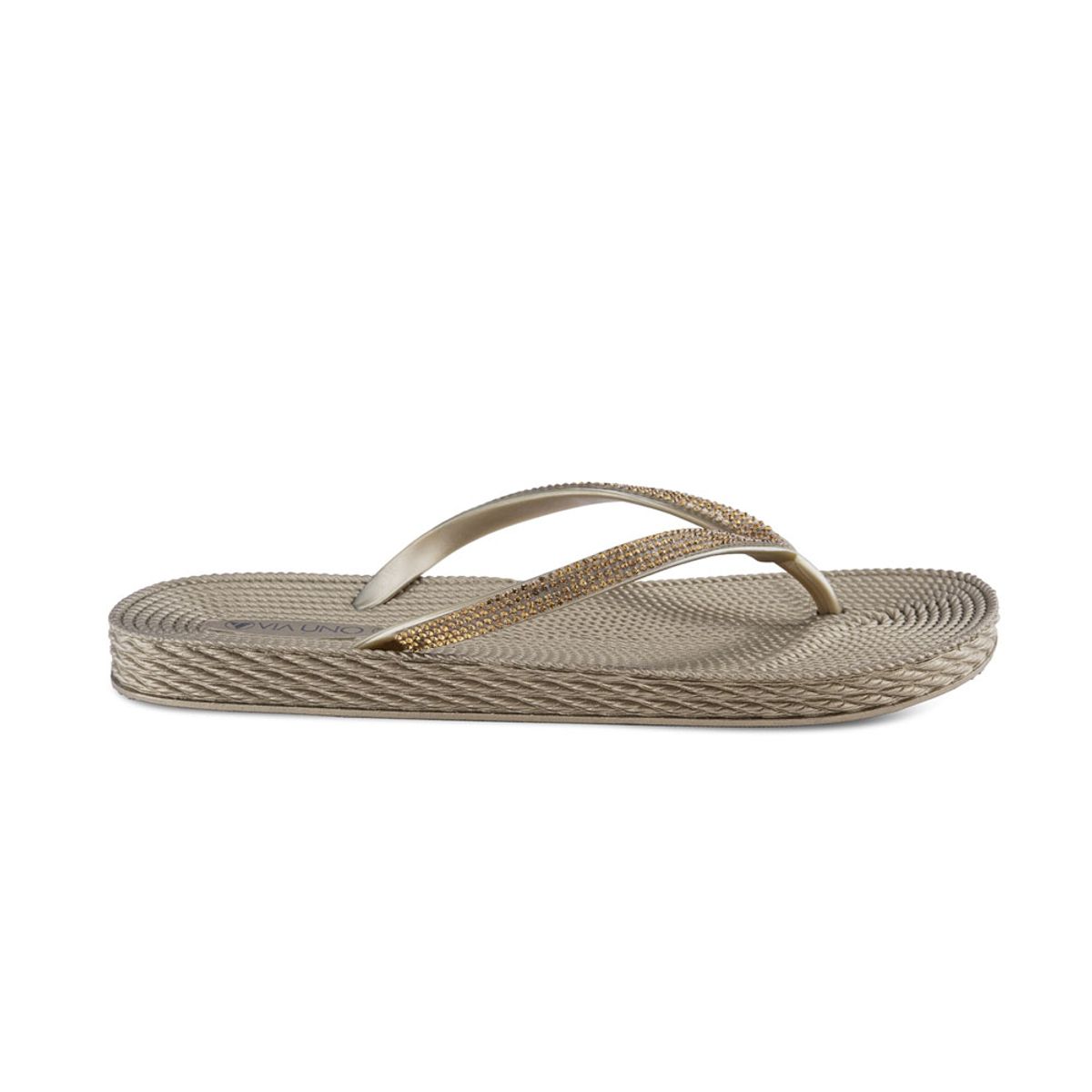VIA UNO - Sandalias Via Uno Ct-1229 Light Gold - Mujer