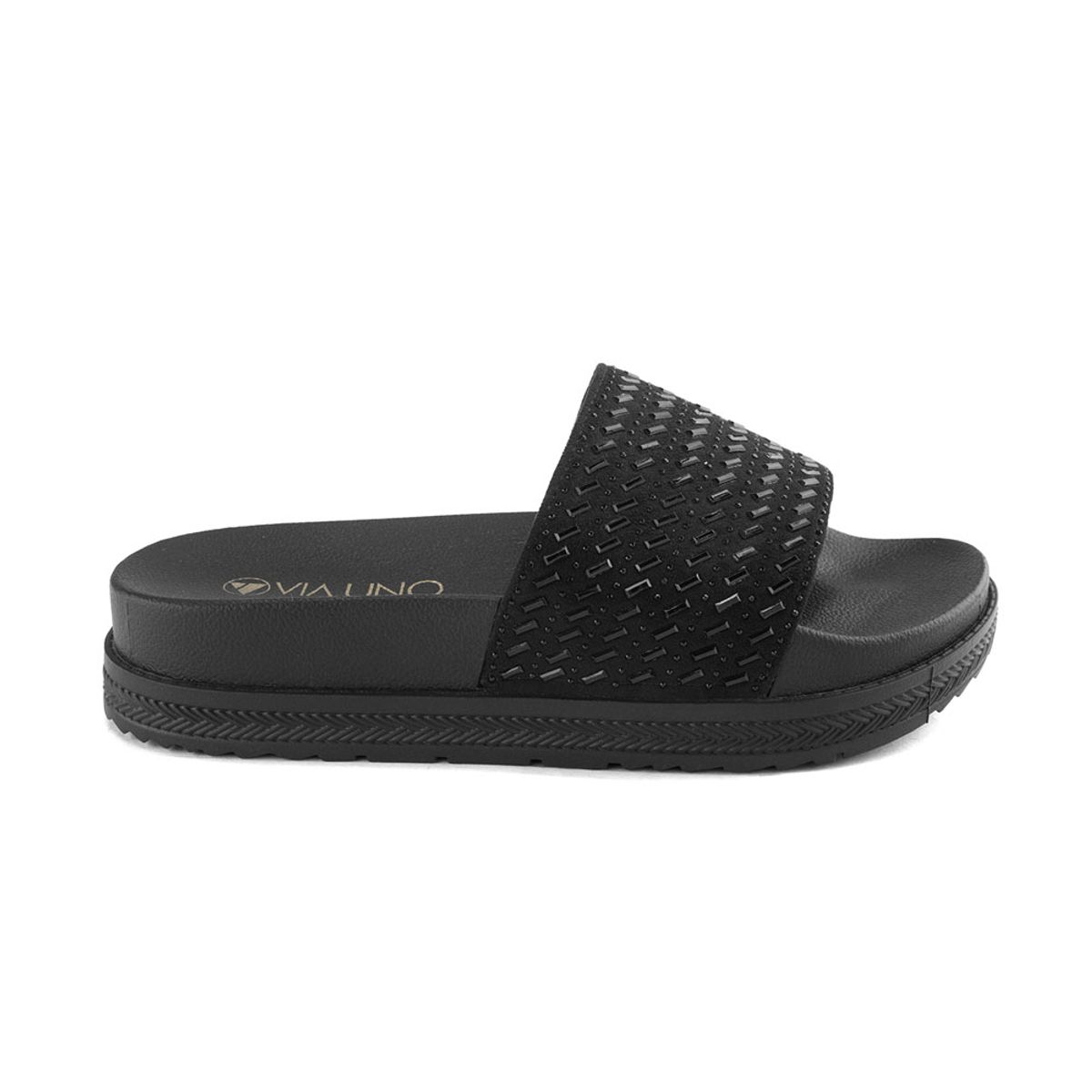 VIA UNO - Sandalias Via Uno Ct-1212 Black - Mujer