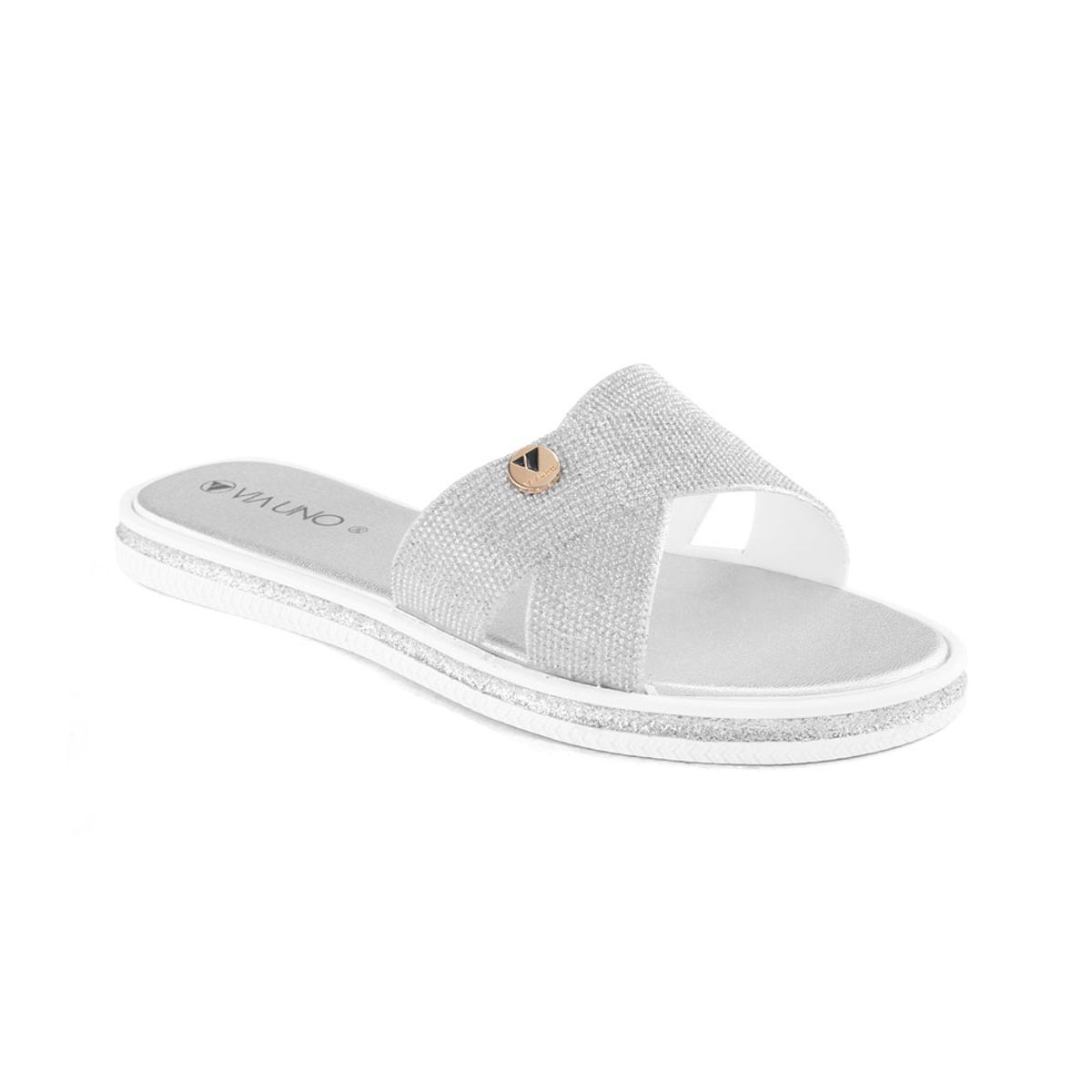 VIA UNO - Sandalias Via Uno Lc030218 Silver - Mujer