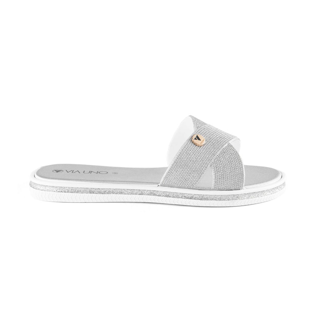 VIA UNO - Sandalias Via Uno Lc030218 Silver - Mujer