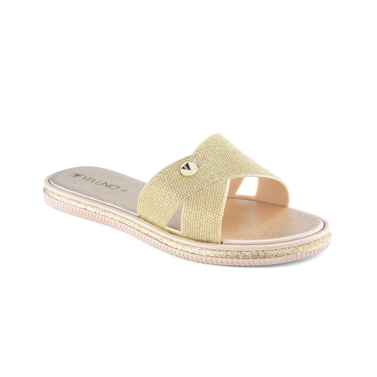 VIA UNO - Sandalias Via Uno Lc030218 Gold - Mujer