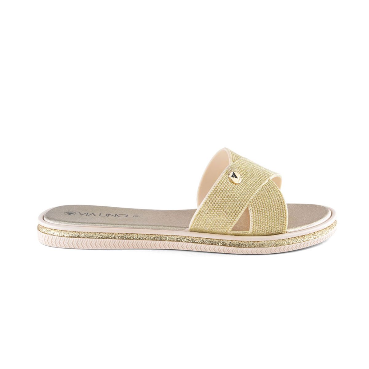 VIA UNO - Sandalias Via Uno Lc030218 Gold - Mujer