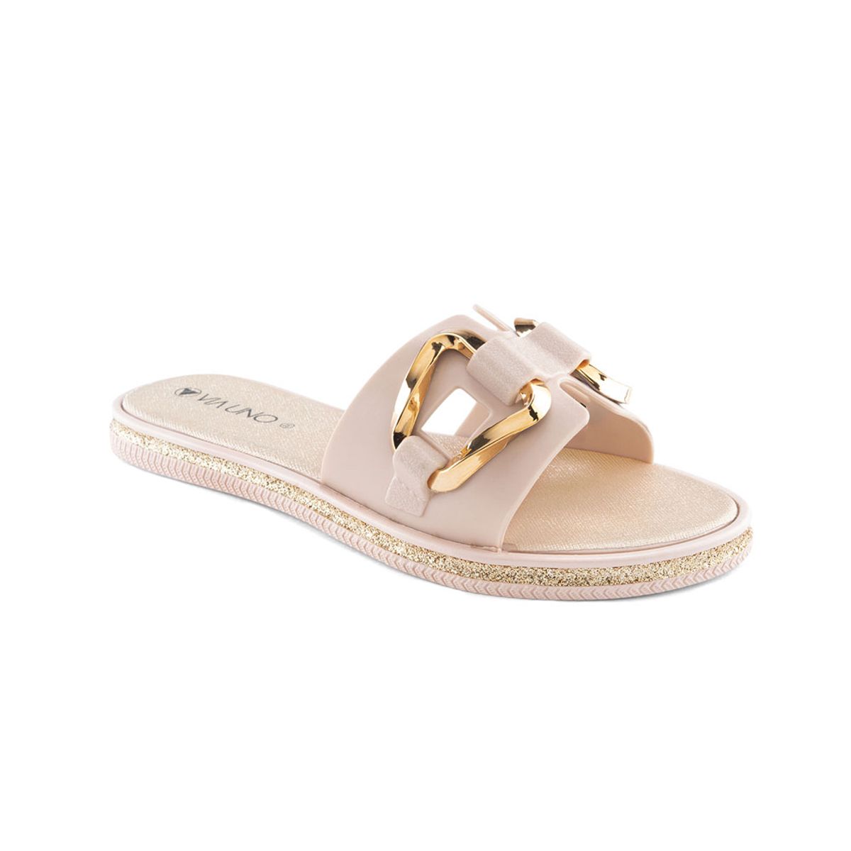 VIA UNO - Sandalias Via Uno Lc042873 Light Gold - Mujer