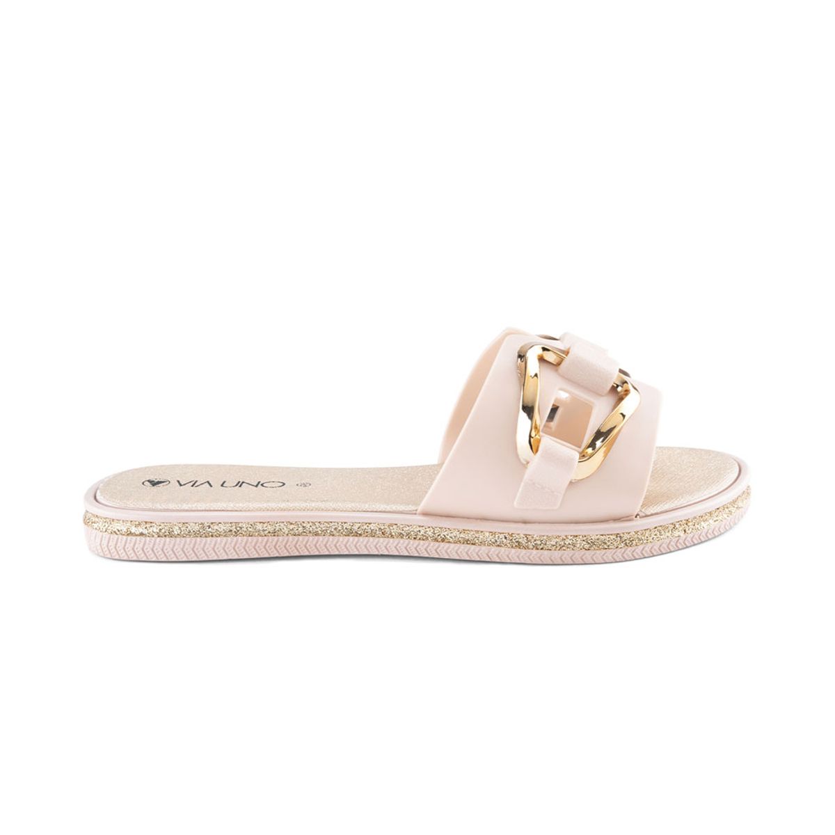VIA UNO - Sandalias Via Uno Lc042873 Light Gold - Mujer