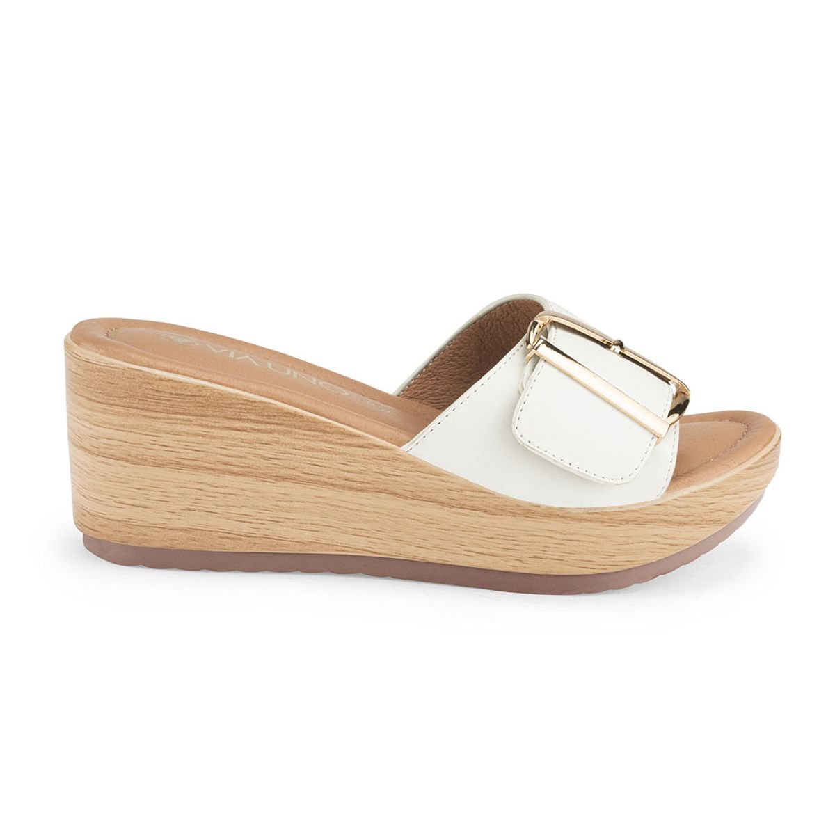 VIA UNO - Sandalias Via Uno 2B3599-8 White - Mujer