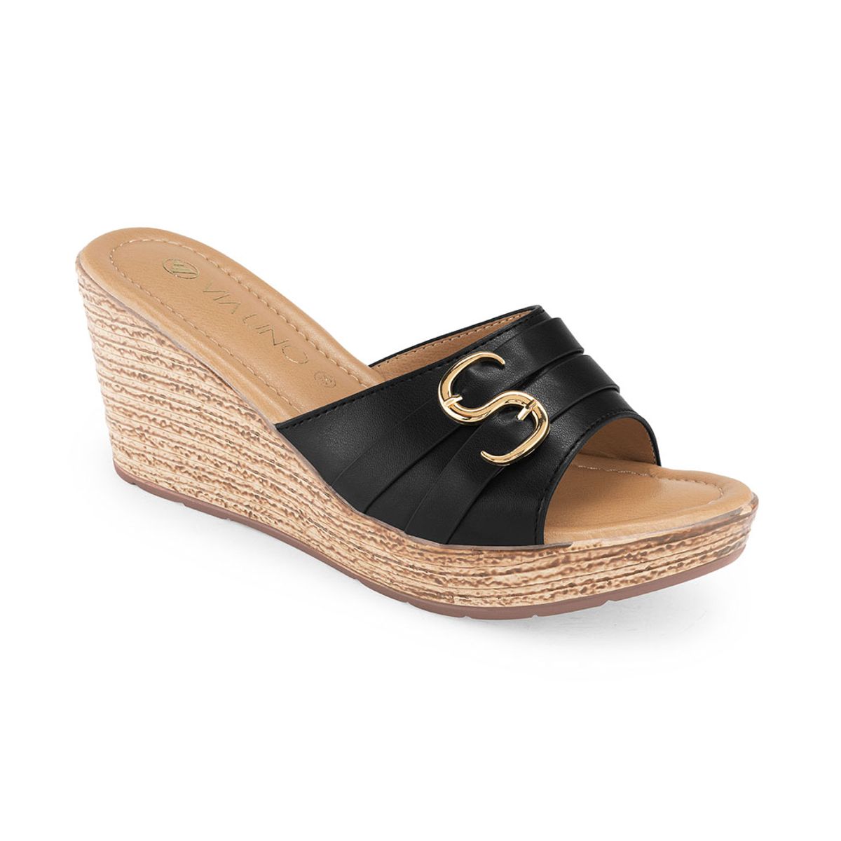 VIA UNO - Sandalias Via Uno 2B3609-8 Black - Mujer