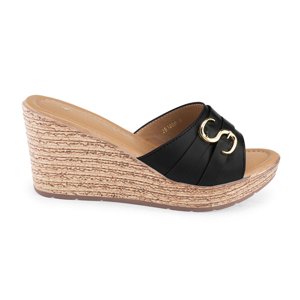 VIA UNO - Sandalias Via Uno 2B3609-8 Black - Mujer