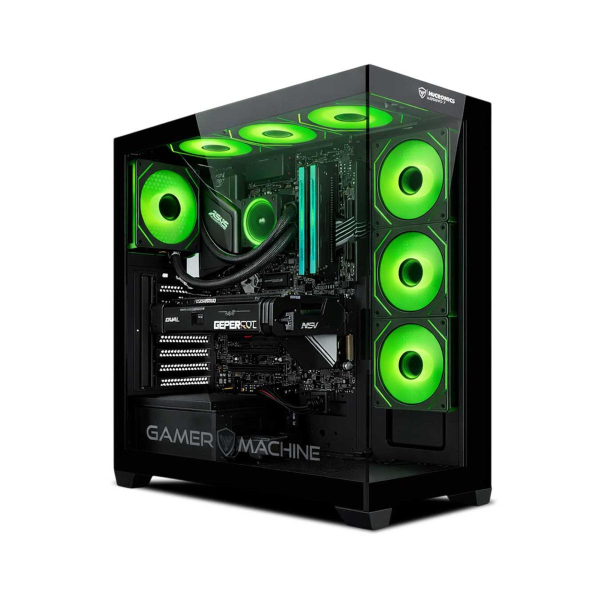 INTEL - Pc Gamer Intel Core i9 12900KF 32gb 1TB 24 RTX5060TI 16GB Mipclista View 51 Green Plus COMPUTADORA