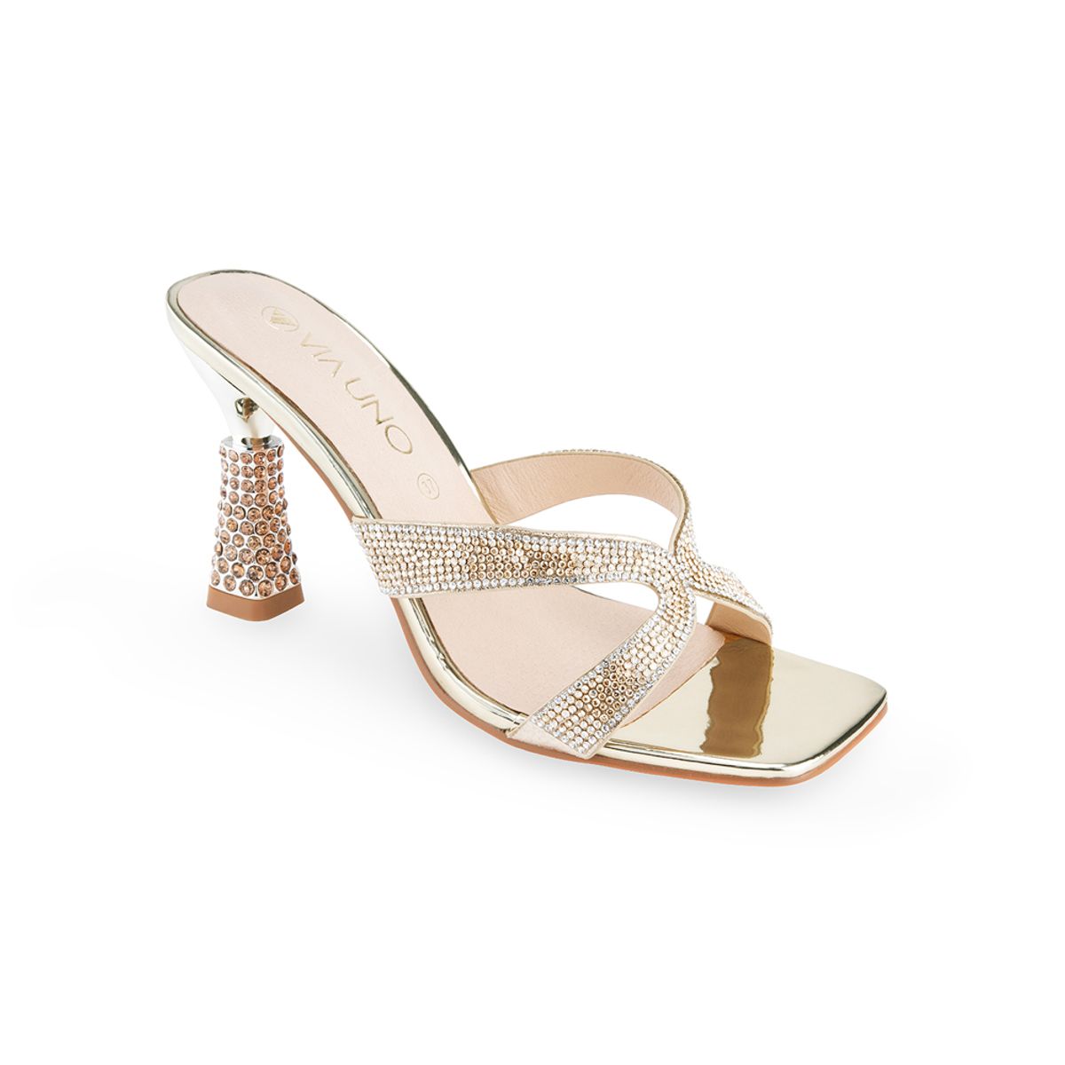 VIA UNO - Sandalias Via Uno 8T128-10P Gold - Mujer