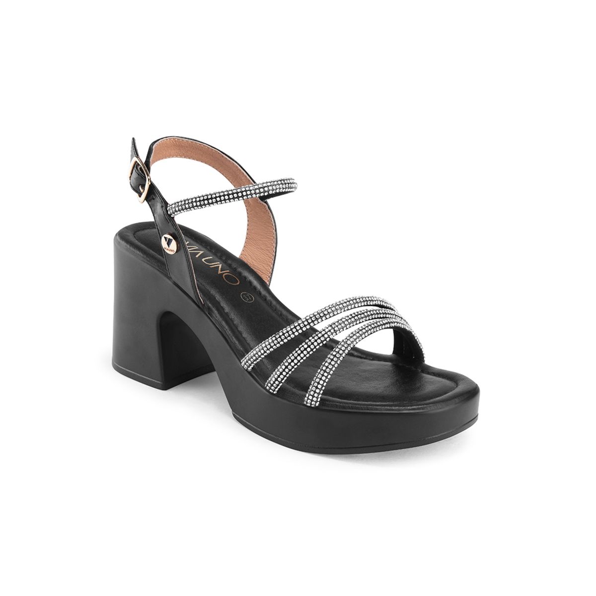 VIA UNO - Sandalias Via Uno 2B760-11 Black - Mujer
