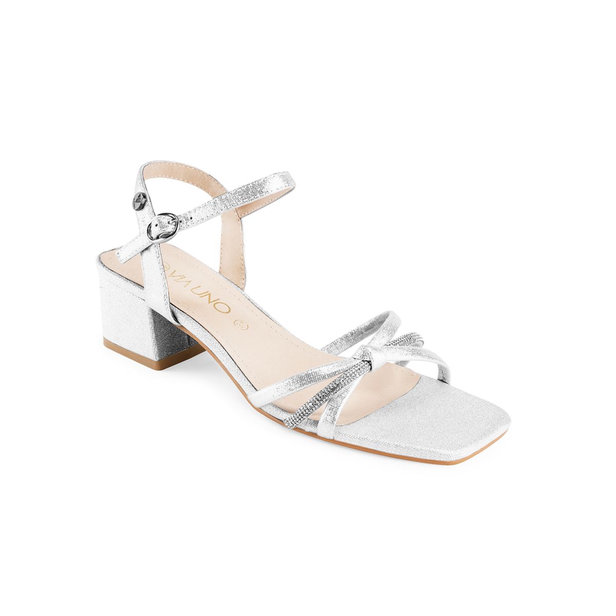 VIA UNO - Sandalias Via Uno 18F3931-9 Silver - Mujer