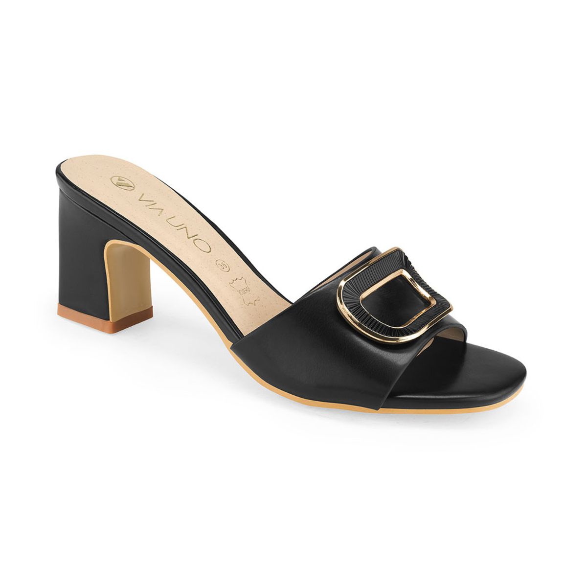 VIA UNO - Sandalias Via Uno 2G9123-9 Black - Mujer