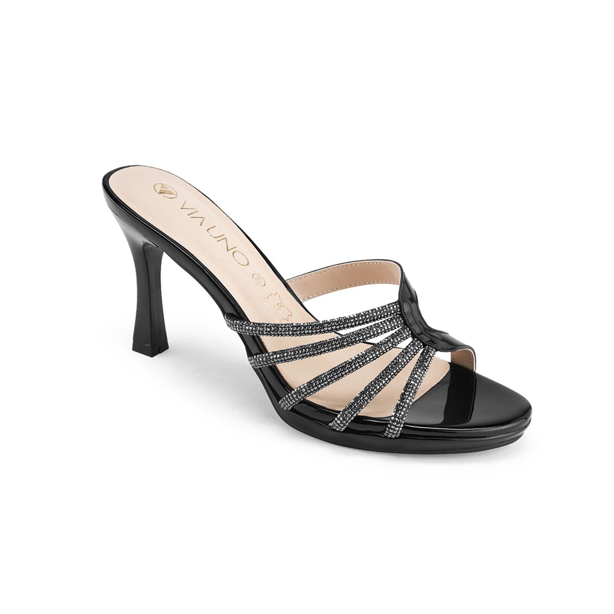 VIA UNO - Sandalias Via Uno 8T110-20F Black - Mujer