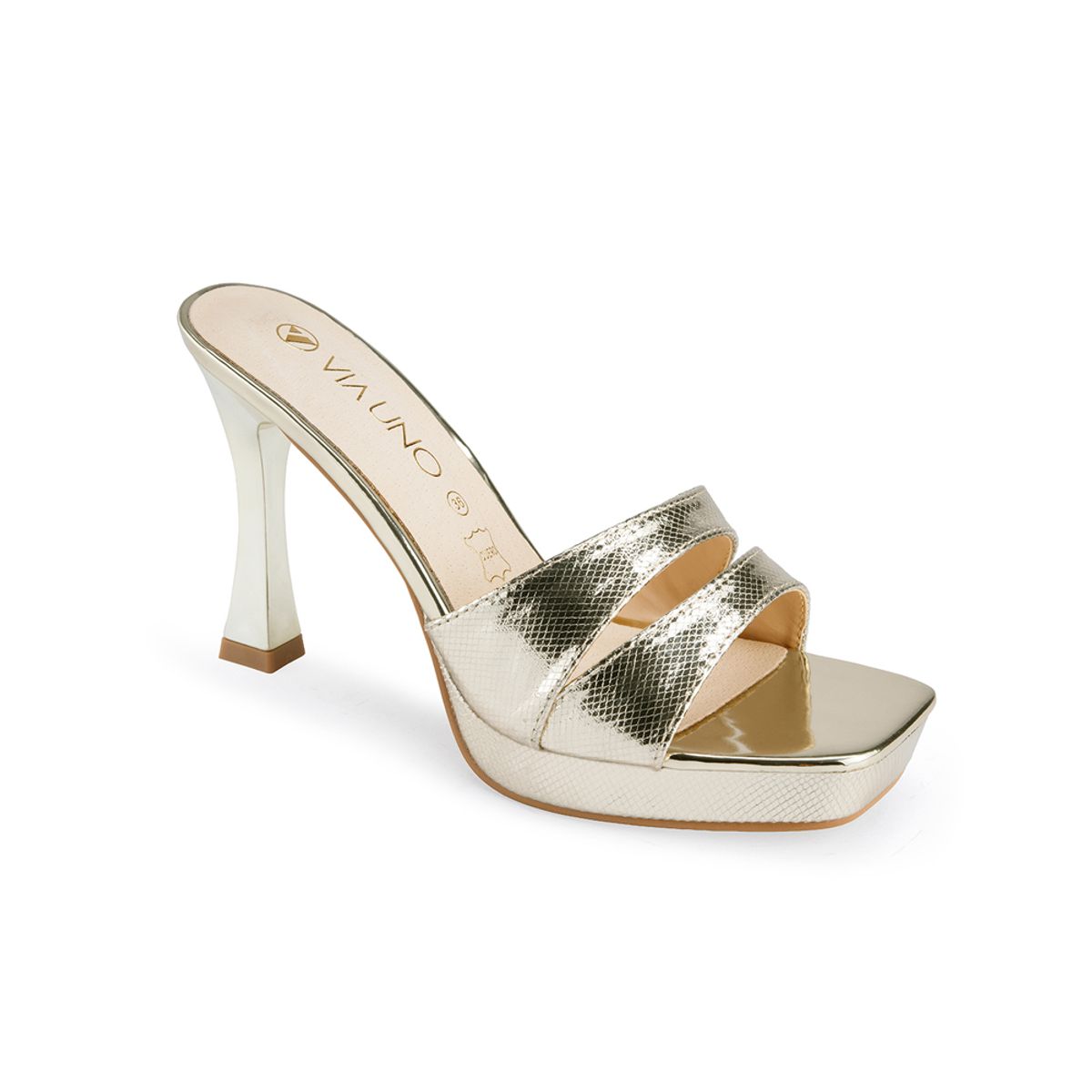 VIA UNO - Sandalias Via Uno 15C784-23 Gold - Mujer