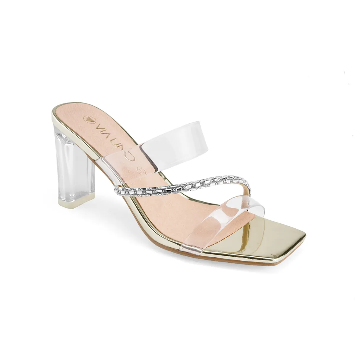 VIA UNO - Sandalias Via Uno 15C6A2049-12 Light Gold - Mujer