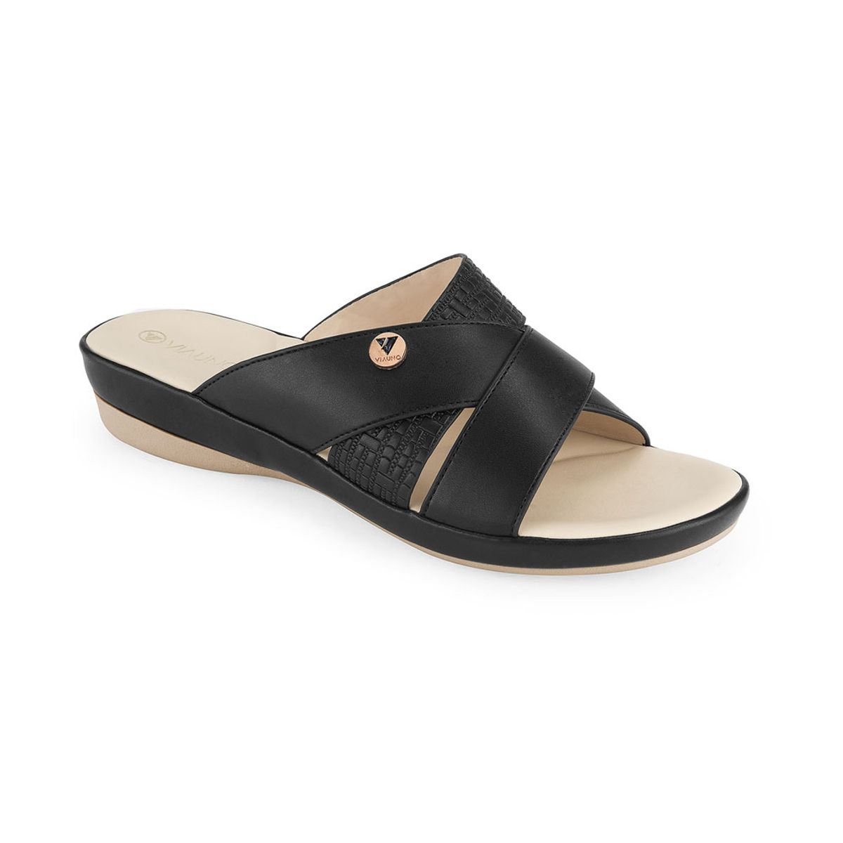 VIA UNO - Sandalias Via Uno 2A3578-6 Black - Mujer