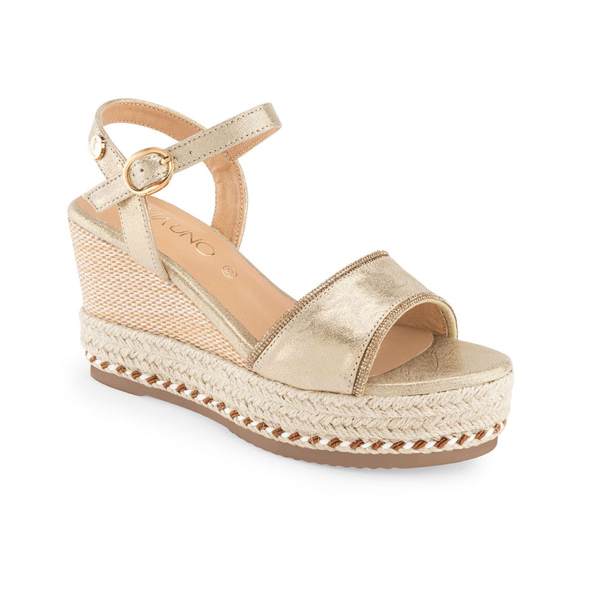 VIA UNO - Sandalias Via Uno 6W6415-36 Light Gold - Mujer