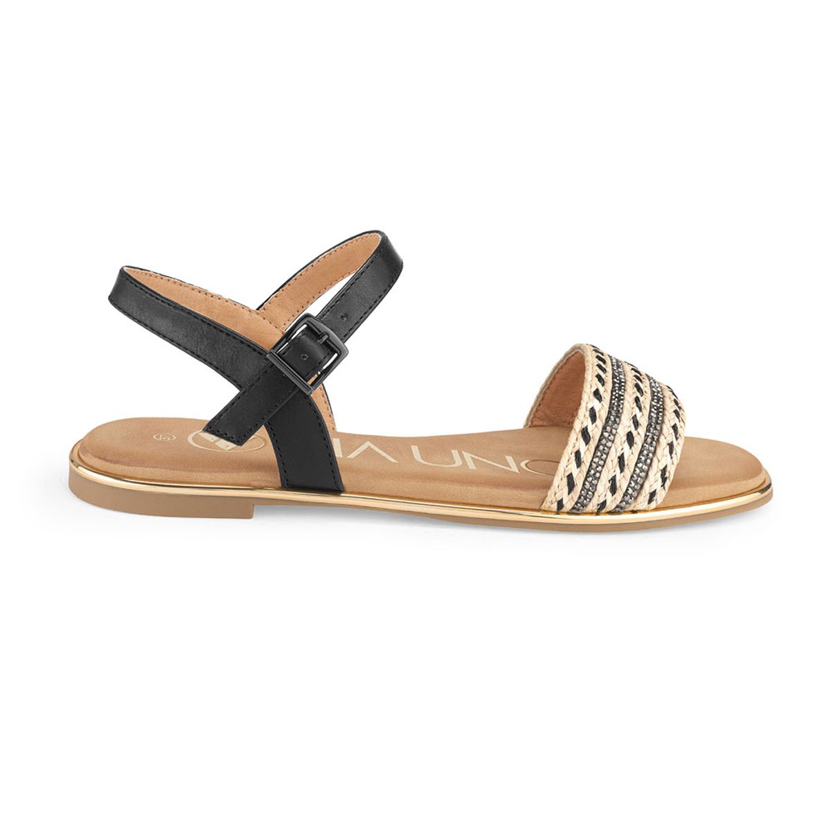 VIA UNO - Sandalias Via Uno 6W9223-19 Black - Mujer