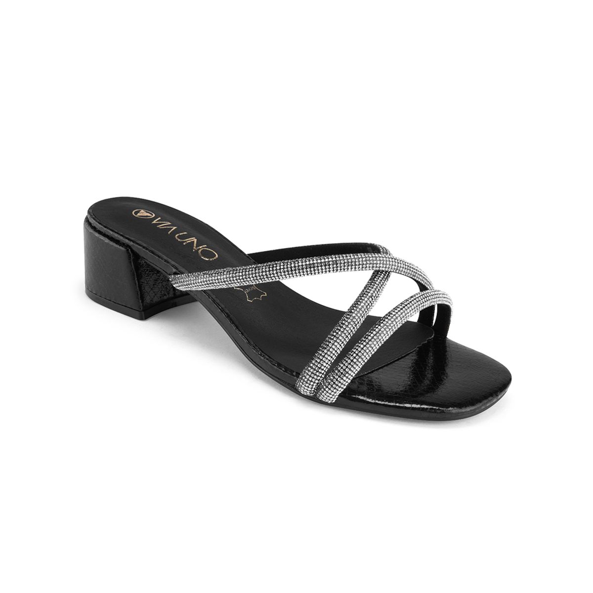 VIA UNO - Sandalias Via Uno 6V9519-6 Black - Mujer