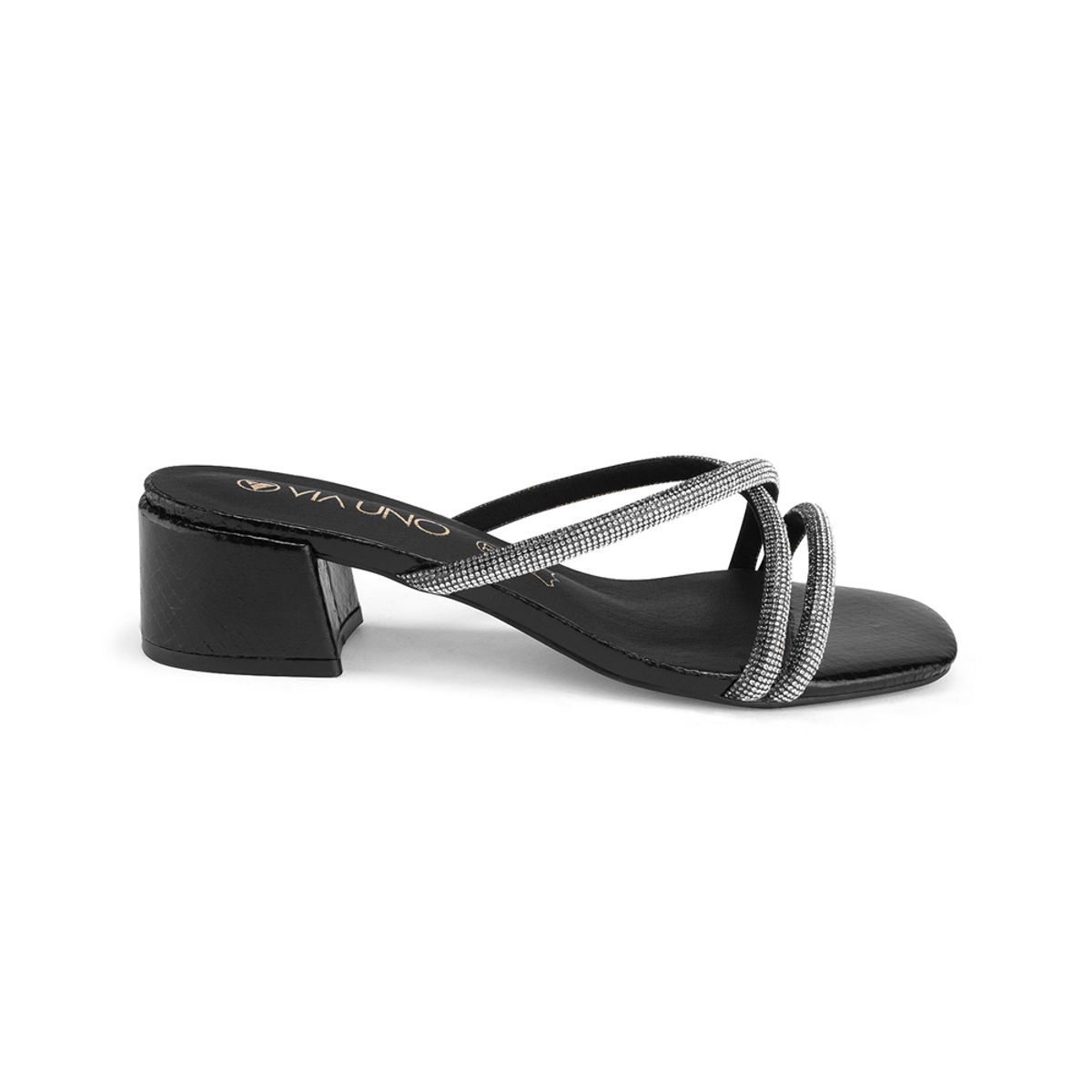 VIA UNO - Sandalias Via Uno 6V9519-6 Black - Mujer