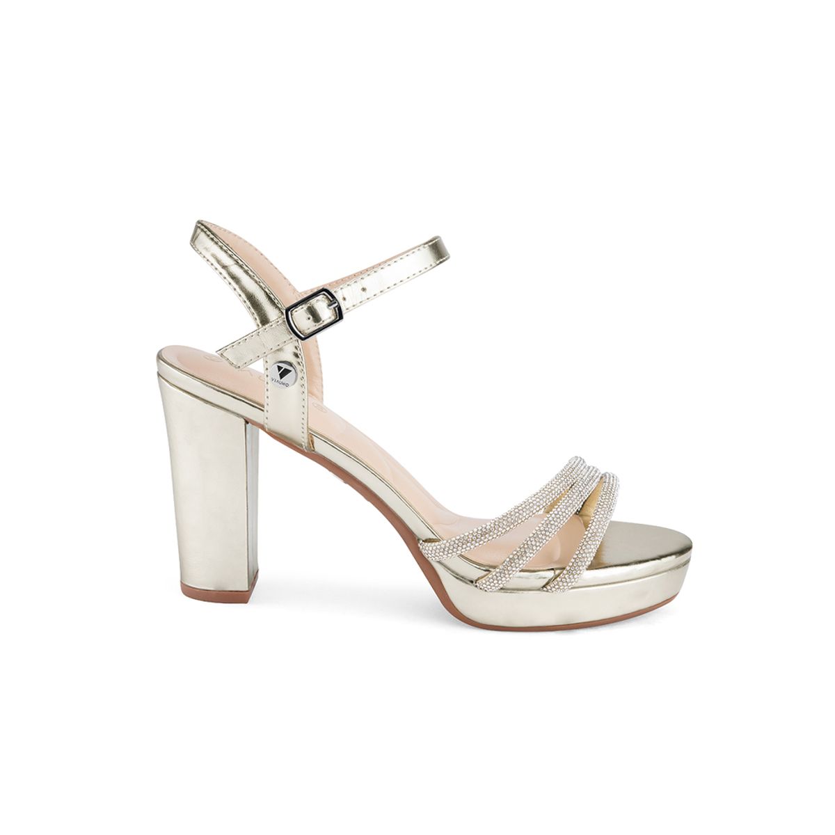 VIA UNO - Sandalias Via Uno Pl508 Gold - Mujer