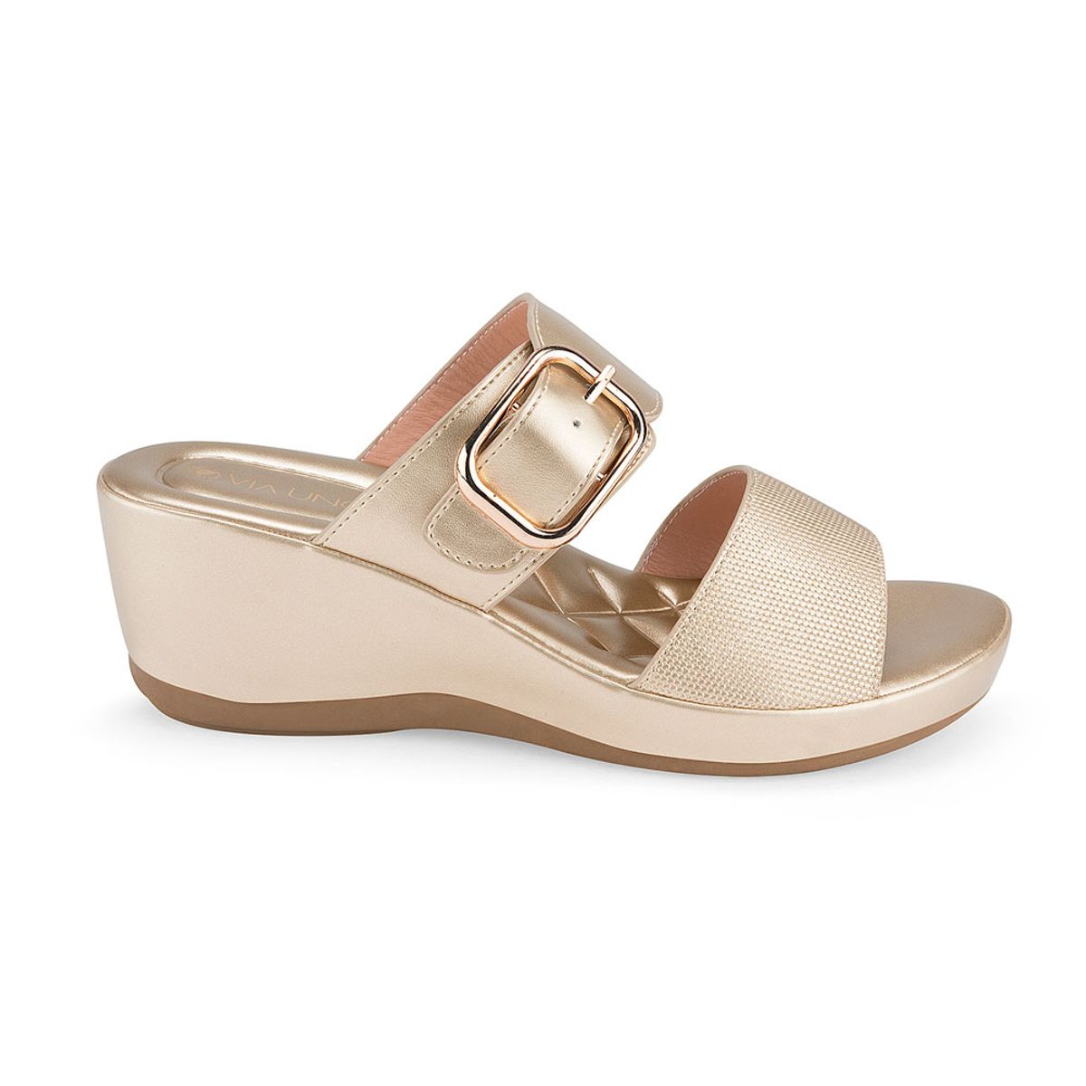 VIA UNO - Sandalias Via Uno Pl536 Gold - Mujer