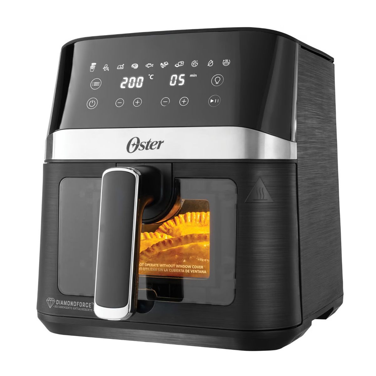 OSTER - Freidora de Aire Digital con Recubrimiento DiamondForce 4LT Negro - OPEN BOX