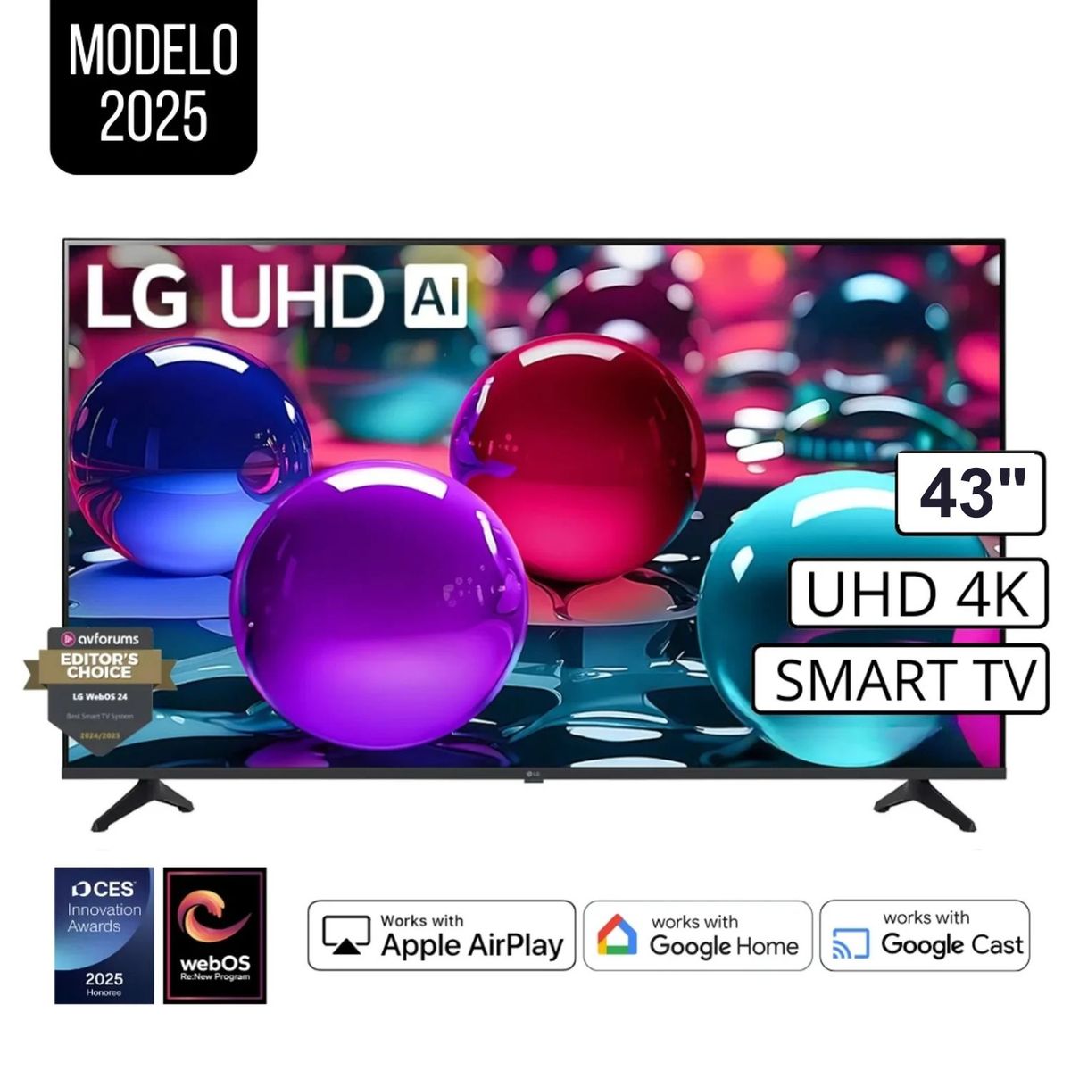 LG - Televisor LG 43 Smart UHD 4K Thinq Ai 43UA7300PSB - Nuevo 2025
