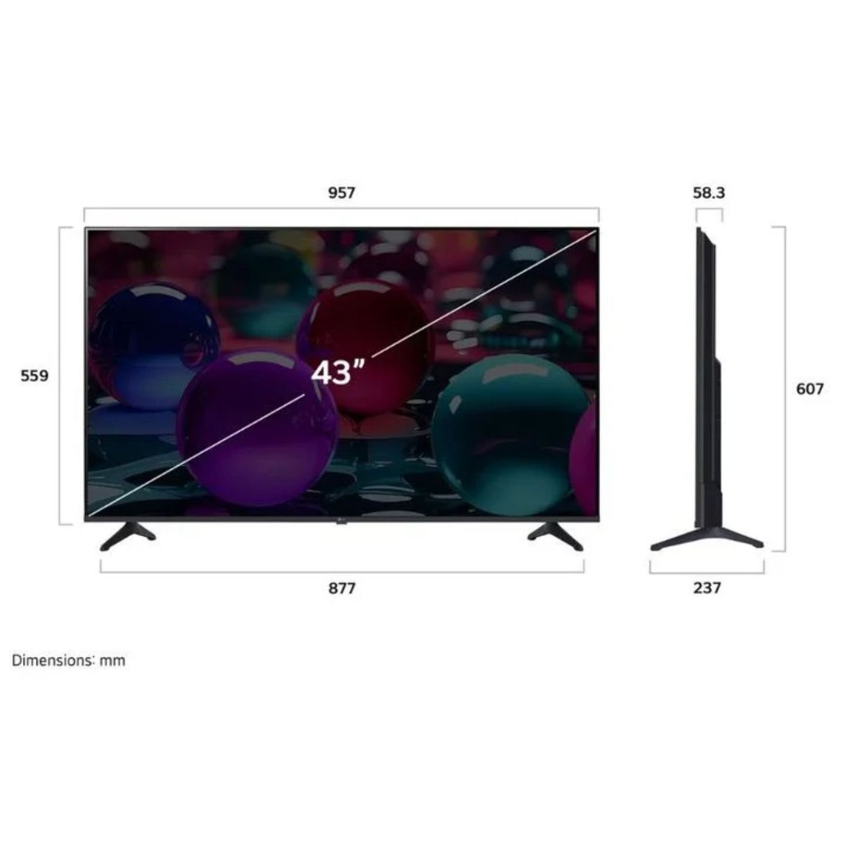 LG - Televisor LG 43 Smart UHD 4K Thinq Ai 43UA7300PSB - Nuevo 2025