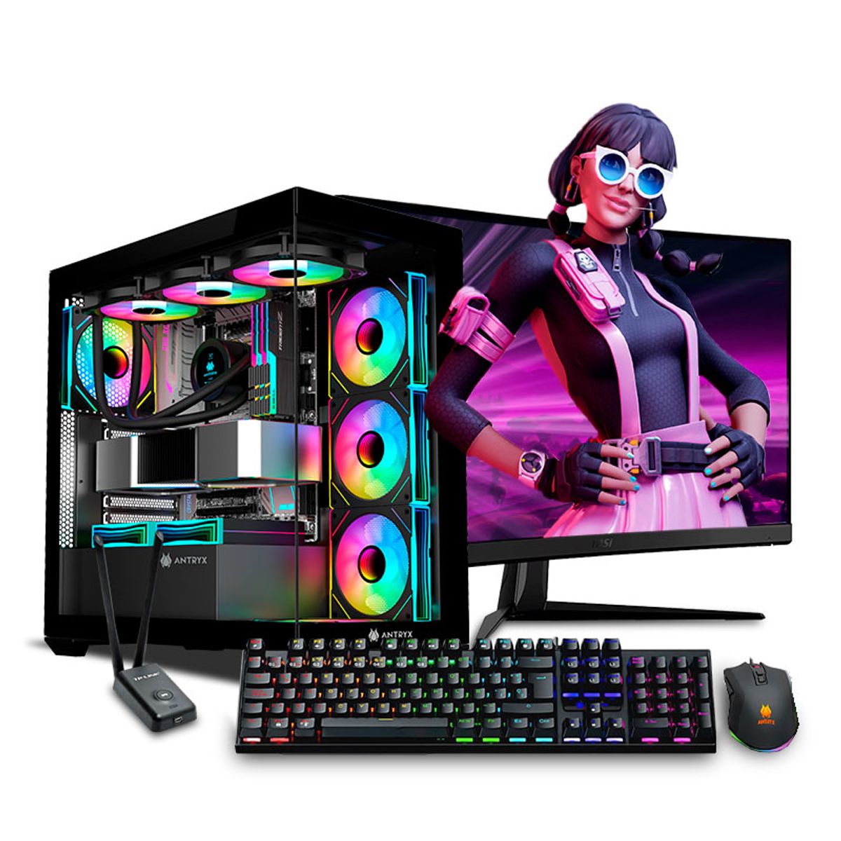 INTEL - Pc Gamer Intel Core i9 Ultra 285K 32gb ddr5 1TB 27 RTX5070ti 16GB Mipclista RGB Plus