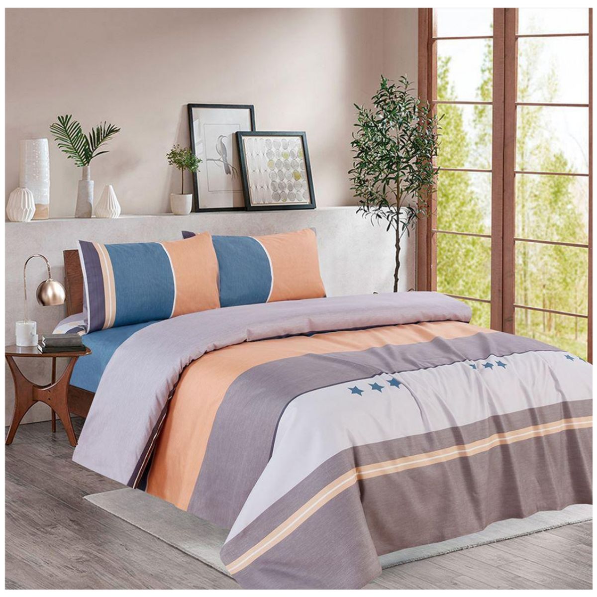 CASATEX - JUEGO DE SÁBANAS CASATEX CON DISEÑO DE 1.5 PLAZAS