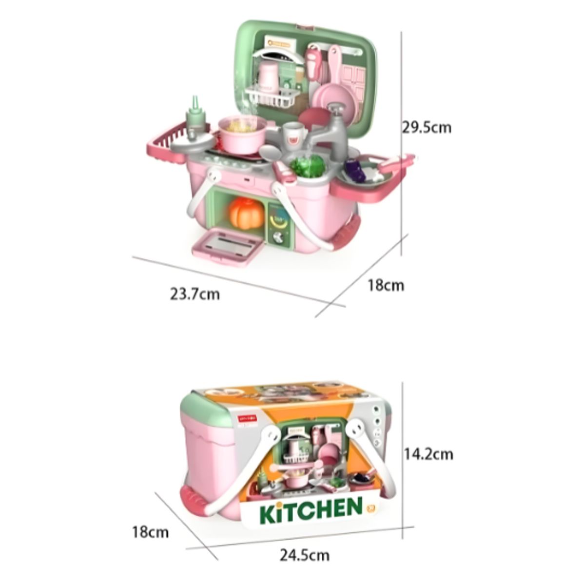 GENERICO - Juguete Didactico Kit Mini Cocina Chef Portátil 2 en 1