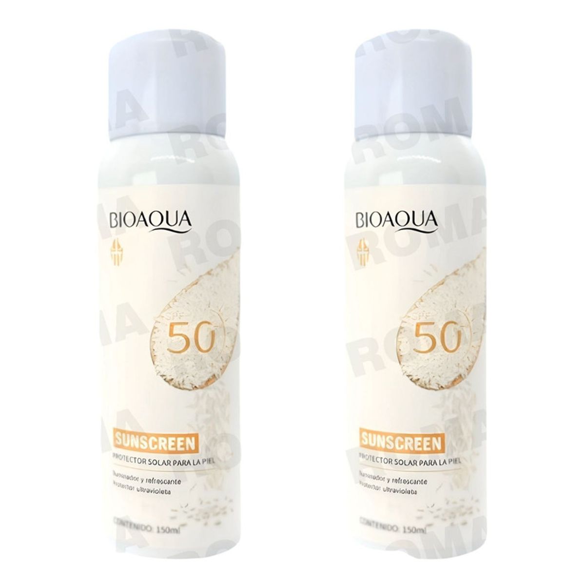 BIOAQUA - PACK 2 BLOQUEADOR SOLAR DE ARROZ SPRAY 150ML BIOAQUA