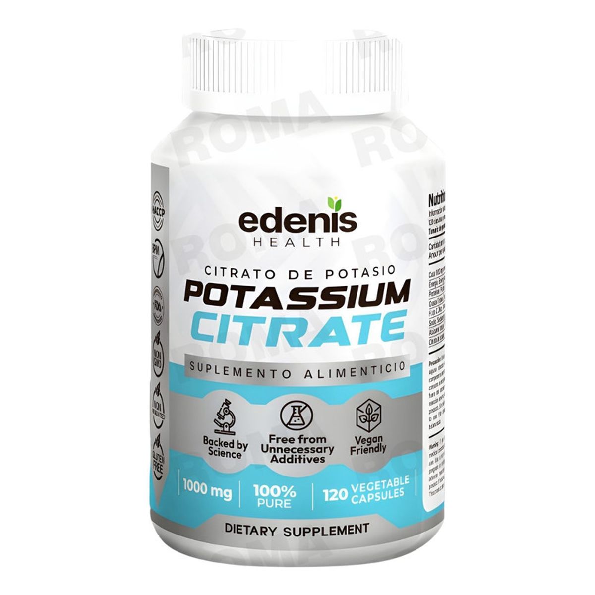 EDENIS HEALTH - CITRATO DE POTASIO 120 CÁPSULAS EDENIS HEALTH