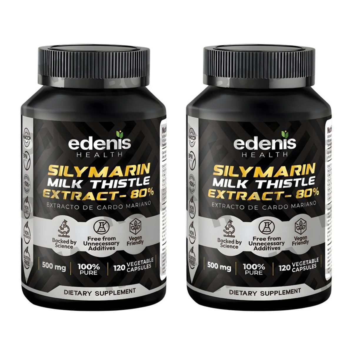 EDENIS HEALTH - PACK 2 EXTRACTO DE CARDO MARIANO 80% 120 CÁPSULAS EDENIS HEALTH