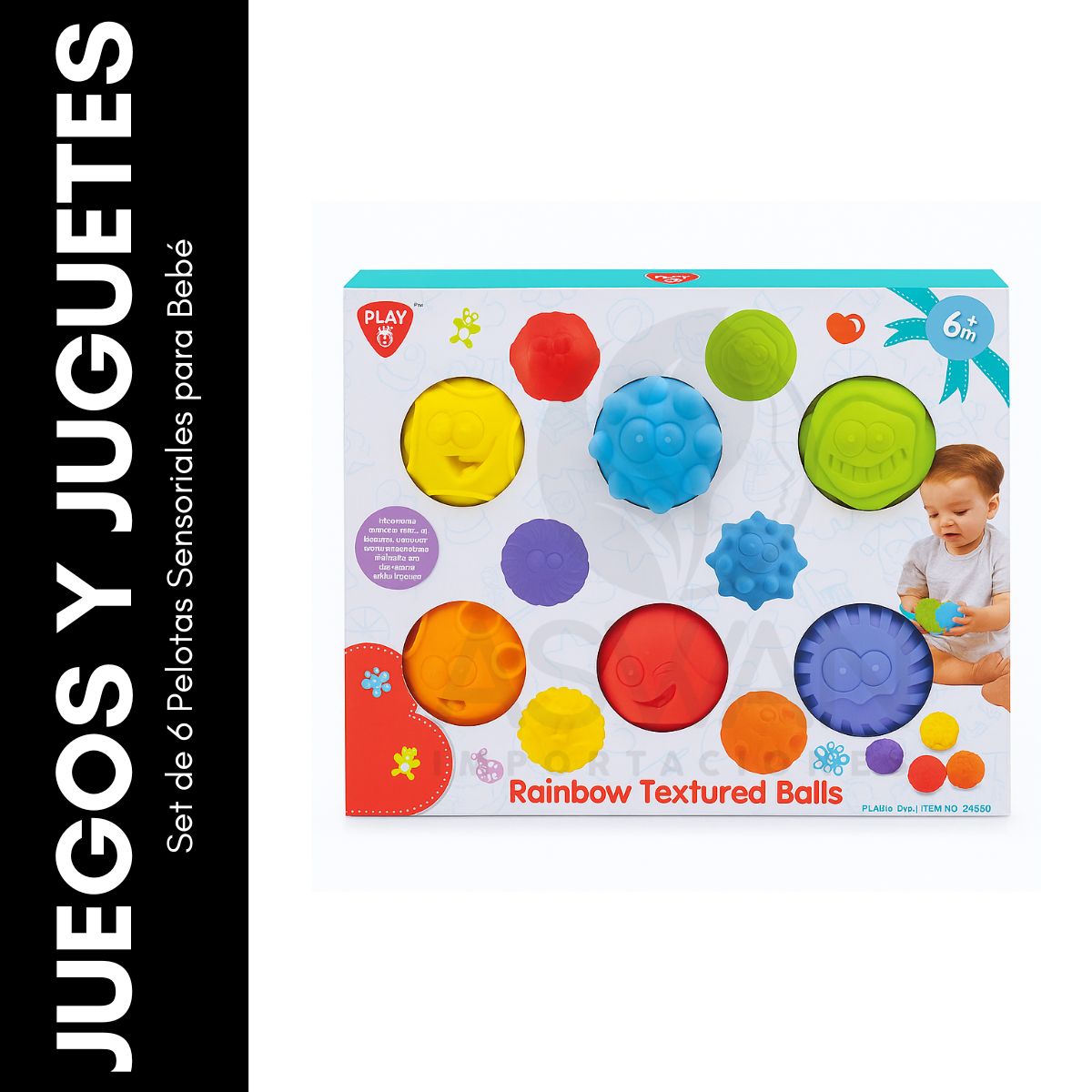 GENERICO - Set de 6 Pelotas Sensoriales para Bebé