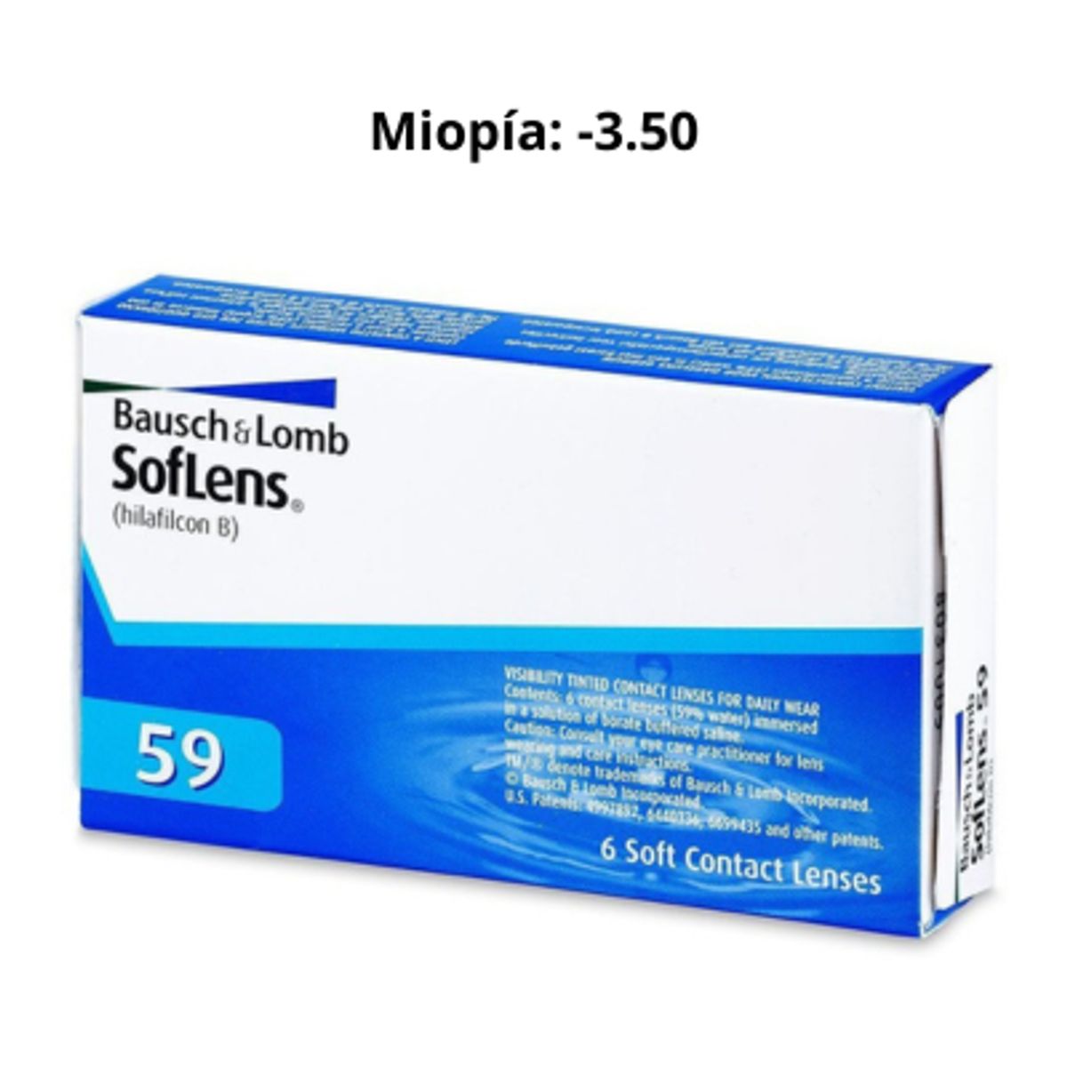 GENERICO - Lentes de Contacto Soflens 59 Para Medida -3.50