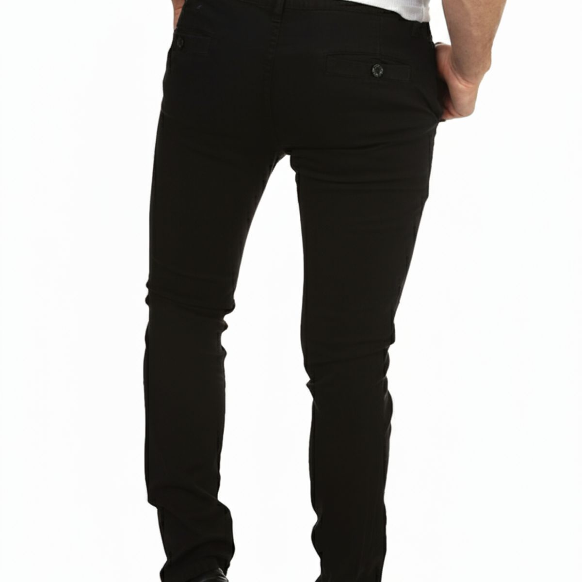 GENERICO - Pantalón Drill Hombre Slim Fit Negro
