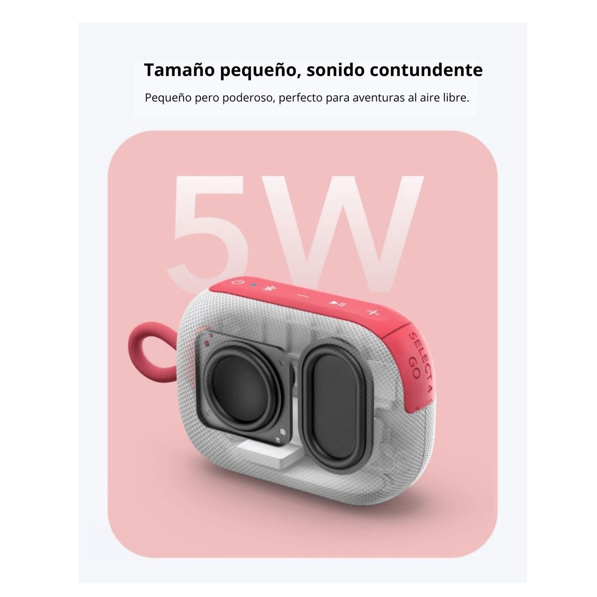 SOUNDCORE - Parlante Soundcore Select 4 Go A31X1191 Bluetooth IP67 5W RMS 20h Rojo